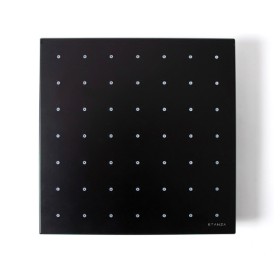 Regadera de rectangular negra 33 x 31 centímetros : STANZA